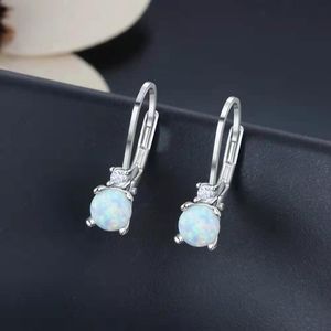 Round Moonstone 925 Sterling Silver Earrings